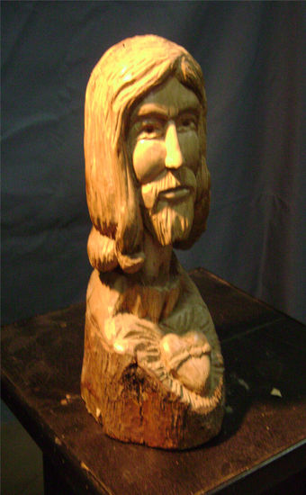 Sagrado Corazón Madera Figurativa