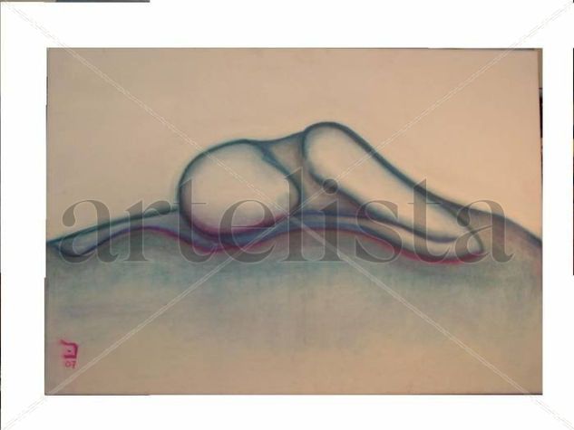 Agua Pastel Canvas Nude Paintings