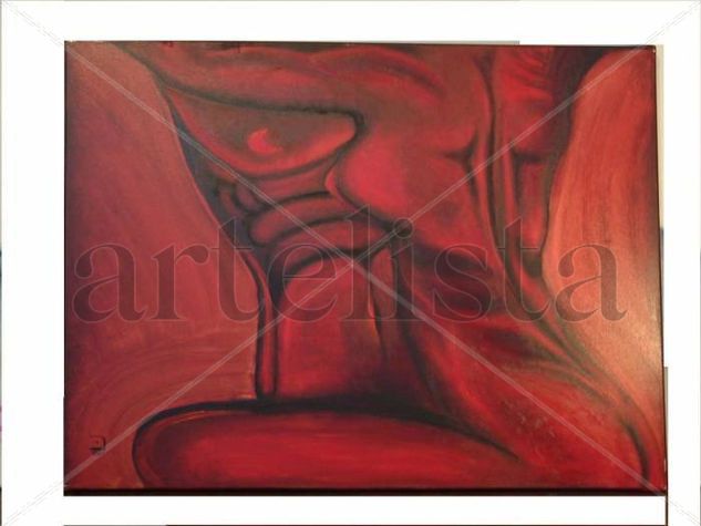 El color ROJO Oil Canvas Nude Paintings