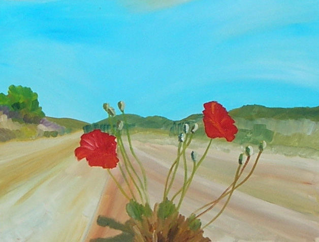 amapolas Oil Canvas Landscaping