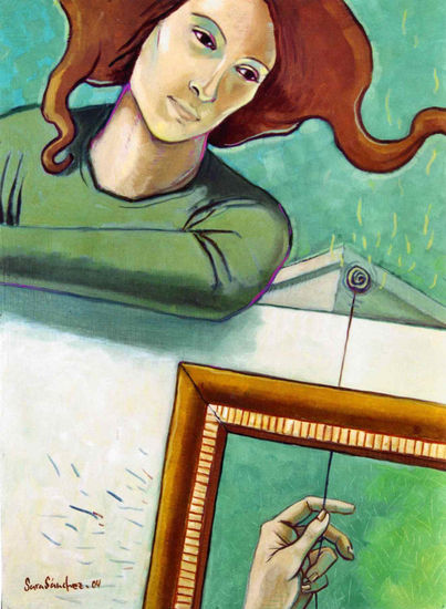 Sin título Oil Panel Figure Painting