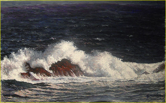 Oleaje Oil Canvas Marine Painting