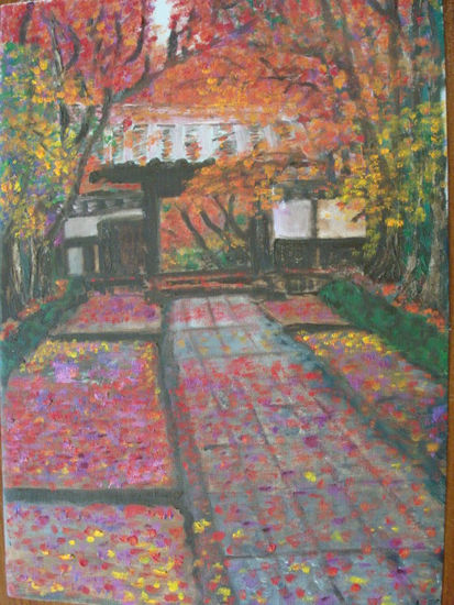 Pagoda Japonesa Oil Canvas Landscaping