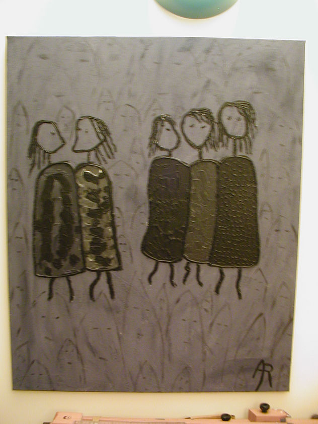 Mujeres en el patio de una cárcel