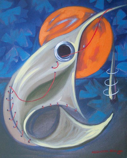 Suspensión Acrylic Canvas Marine Painting