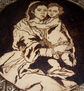 Pirograbado, Virgen con el niño