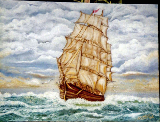 Fragata (colección personal) Oil Canvas Marine Painting