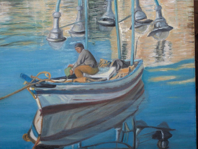 EN PUERTO Oil Canvas Marine Painting