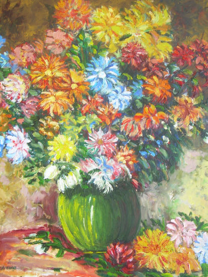 Flores Oil Canvas Floral Painting