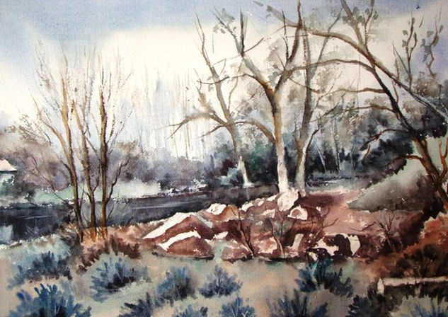 invierno en valladolid Oil Canvas Landscaping