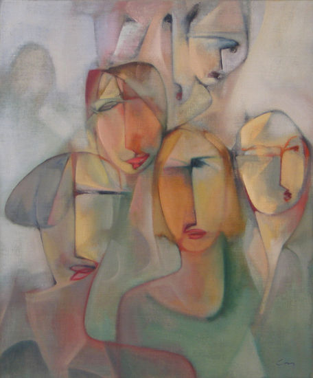 CARAS VARIAS 2 Oil Canvas Figure Painting