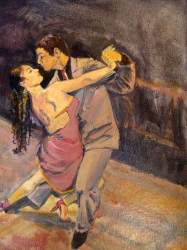 Tango Acrílico Tela Figura