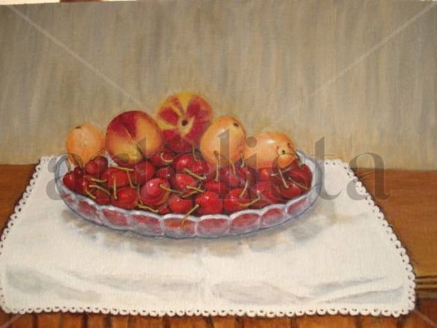 Bandeja con fruta Oil Panel Still Life Paintings