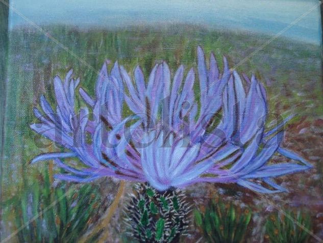 Cactus Oil Canvas Floral Painting