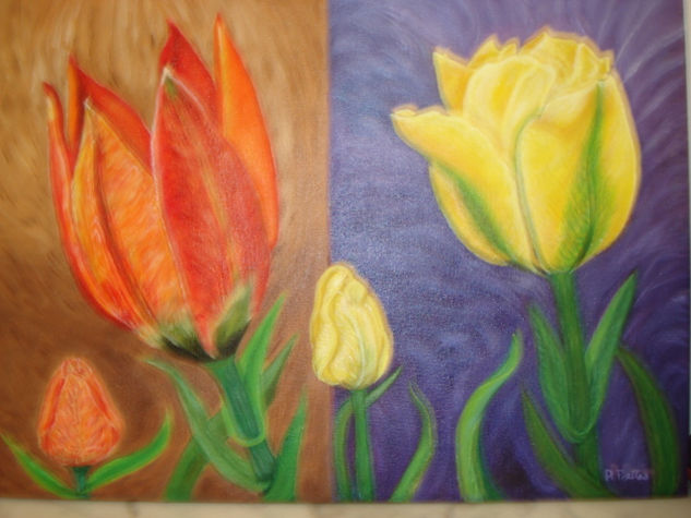 Tulipanes Oil Canvas Floral Painting