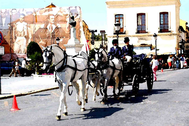 Coche de Caballos Arquitectura e interiorismo Blanco y Negro (Digital)