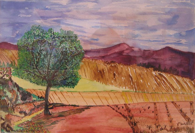 paisaje rural Watercolour Paper Landscaping