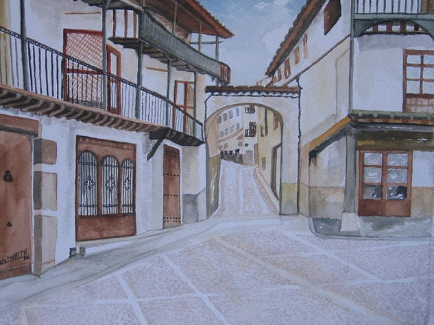 Chinchón Acuarela Papel Paisaje