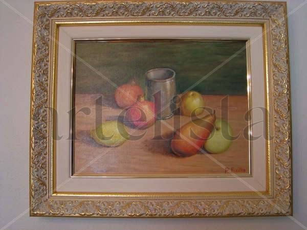 Pote, granadas y peras Oil Canvas Still Life Paintings