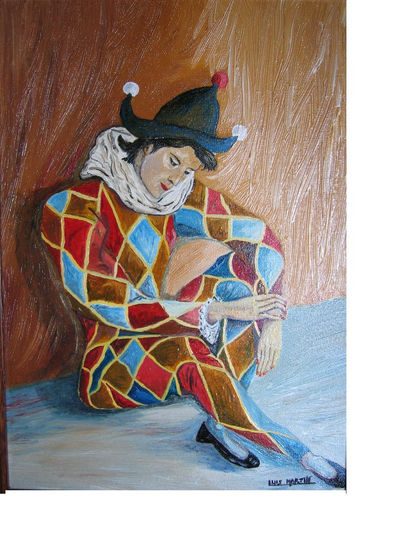 arlequín Oil Canvas Figure Painting