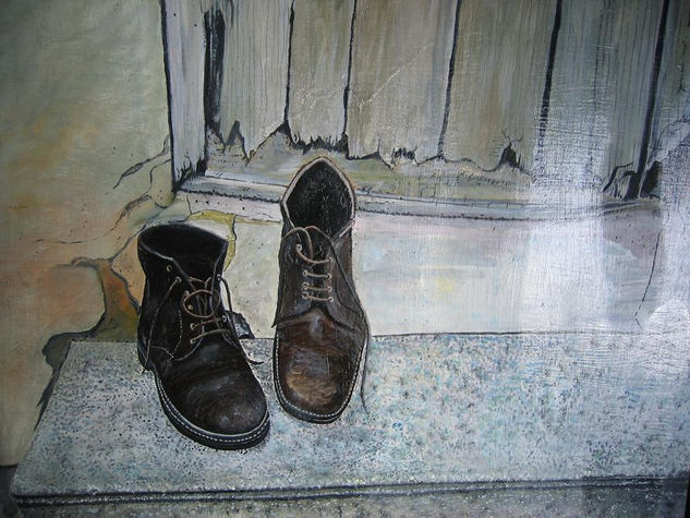 botas Oil Panel Figure Painting