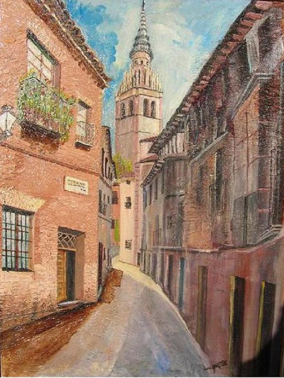 calle Sta. Isabel (Toledo) Oil Canvas Landscaping