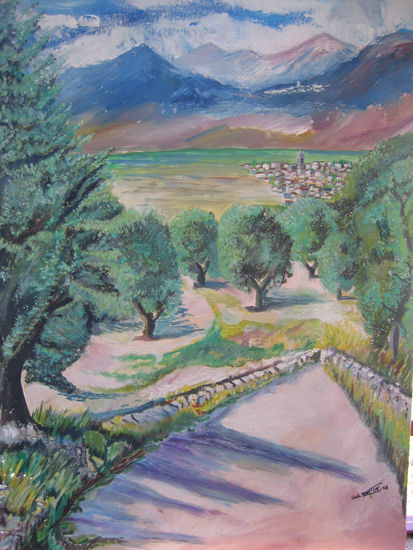 camino del olivar Oil Canvas Landscaping