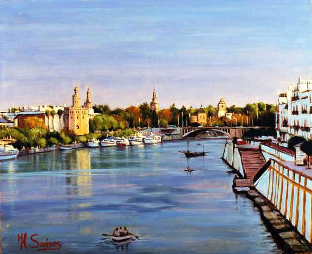 SEVILLA.- GUADALQIVIR Oil Canvas Landscaping