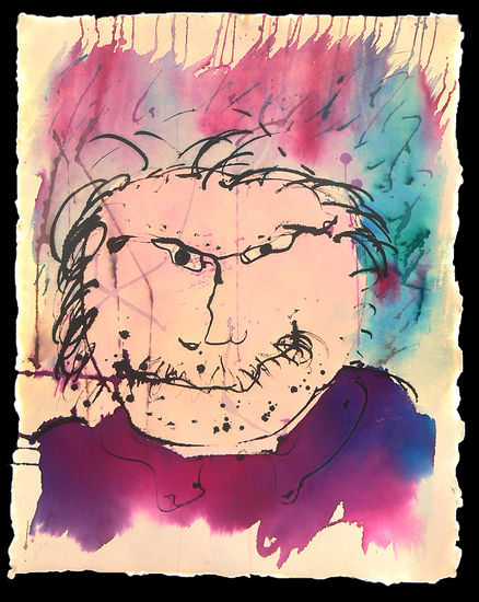 Un hombre 2 Watercolour Paper Portrait