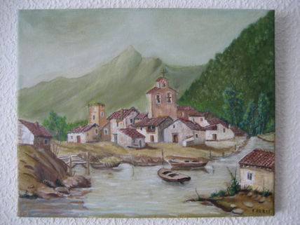 Pueblo con rio