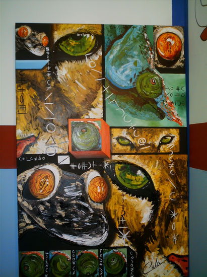 miradas asombrosas Acrylic Canvas Animals