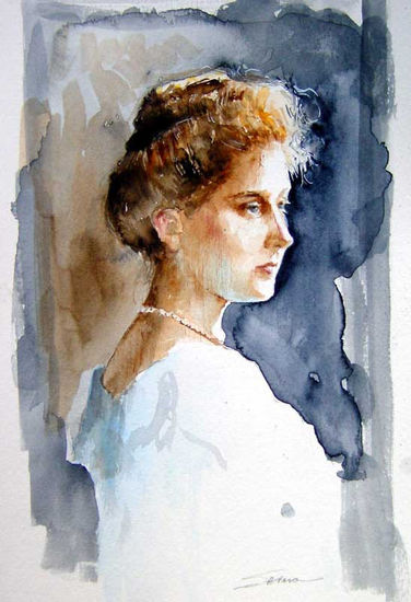 damisela Watercolour Card Portrait