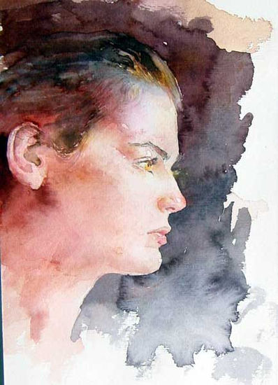 Carmen Serna Watercolour Card Portrait