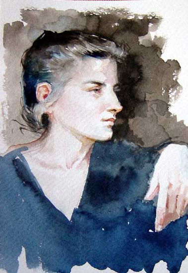 Joana Watercolour Card Portrait