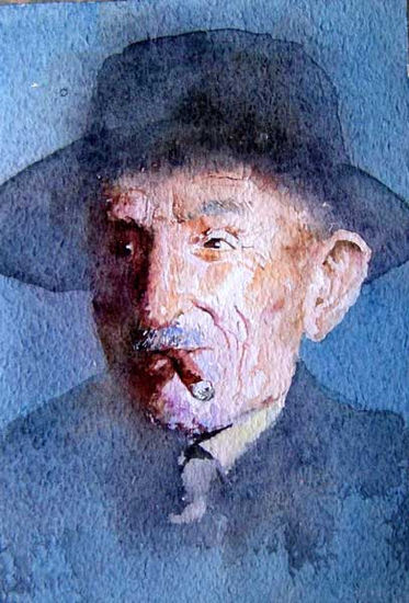 viejo Watercolour Card Portrait