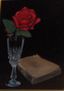 libro y copa con rosa