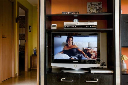 Mari on the TV