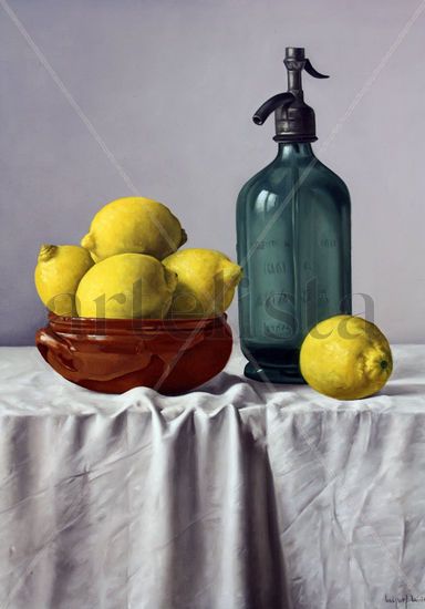 Naturaleza muerta con limones Oil Canvas Still Life Paintings