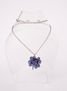 Trebol morado+ pnts.+ cadena
