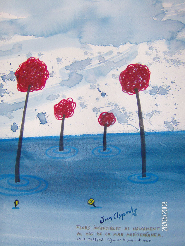 Flors insensibles al naixament en mig de la mar mediterrànea.