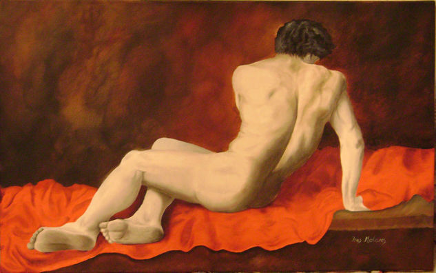 Adan Óleo Lienzo Desnudos