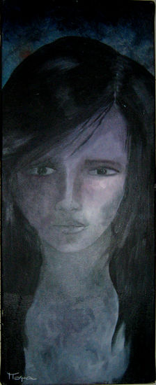 melancolia Oil Canvas Portrait