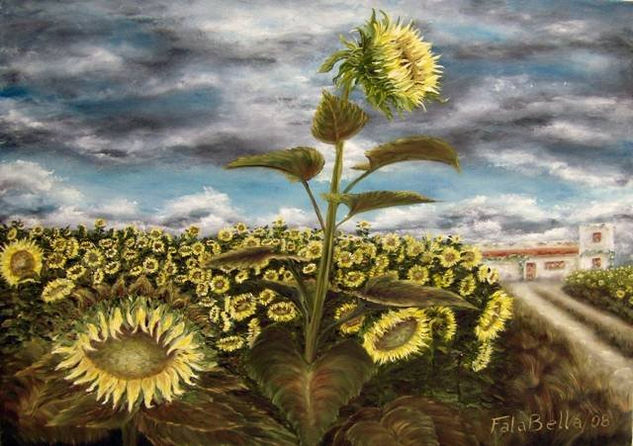 Girasoles Óleo Lienzo Paisaje