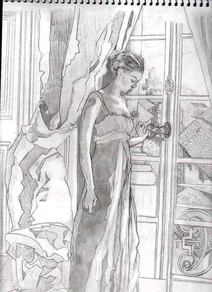Chica en la puerta...