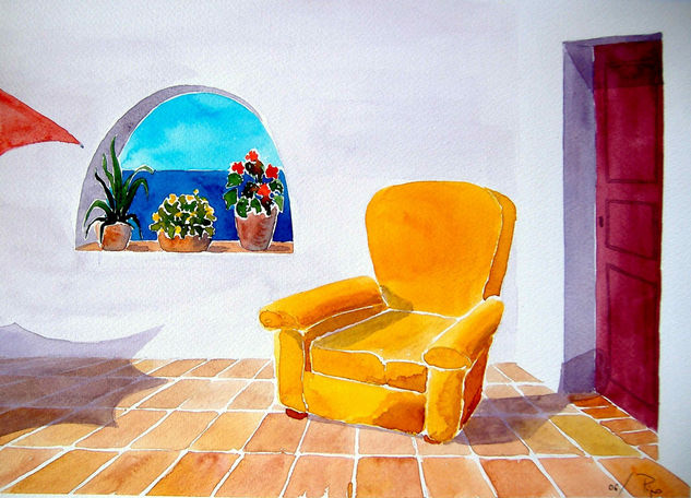 patio con sillon - vendido Watercolour Paper Landscaping