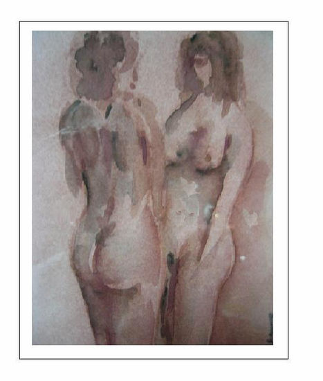 sin titulo Watercolour Paper Nude Paintings