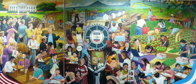 Mural USAID Óleo Lienzo Figura