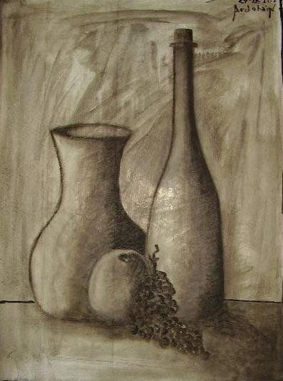 bodegon en color tierra Oil Paper Still Life Paintings