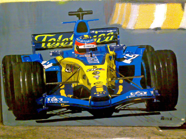 R-25 Fernando Alonso Acrylic Canvas Sports