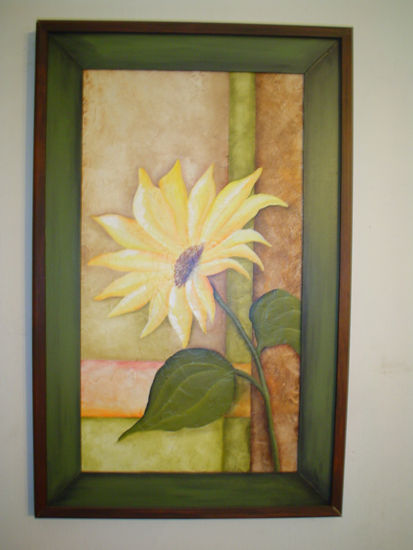 En flor Acrylic Panel Floral Painting